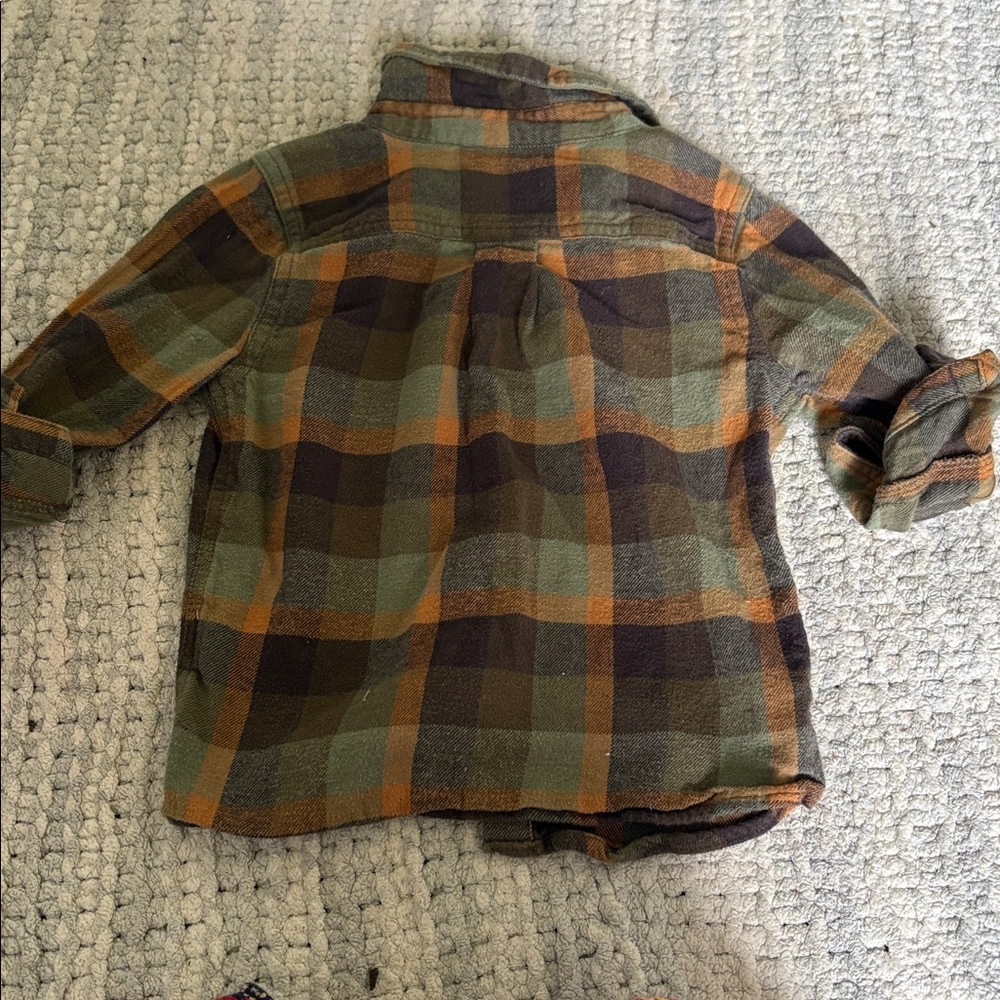 Tommy Bahama Green Navy and Brown Plaid Button-Up Shirt and Matching Pants - Picture 6 of 9